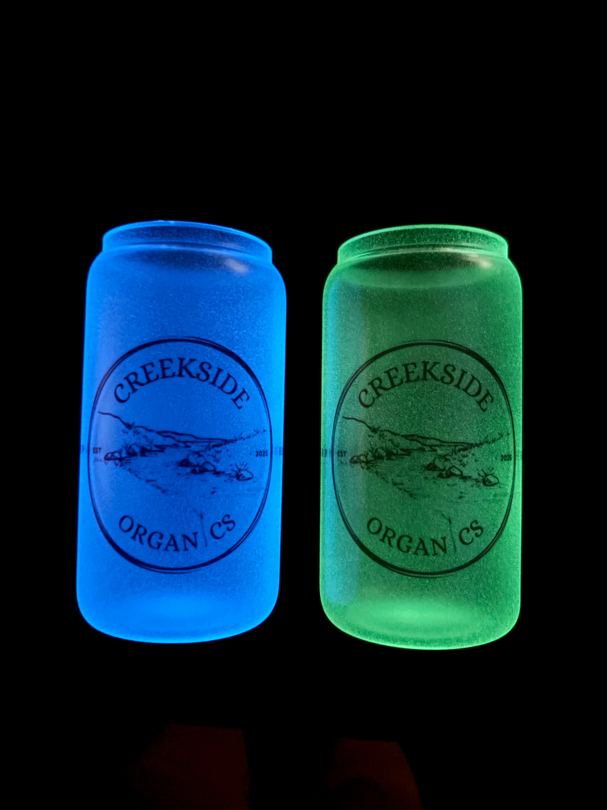 Glow-in-the-Dark Glass Can Tumbler – 16 oz
