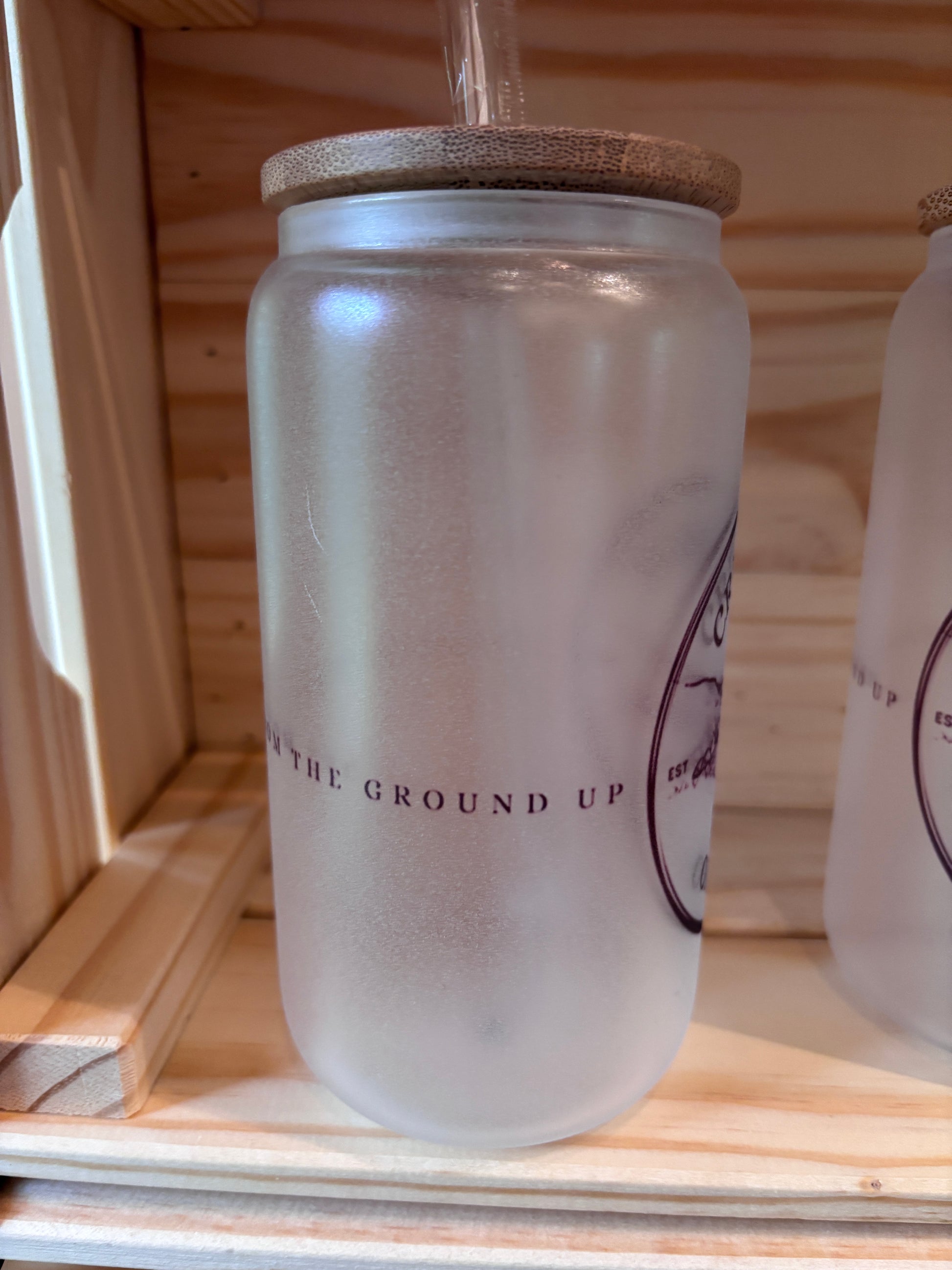 Glow-in-the-Dark Glass Can Tumbler – 16 oz